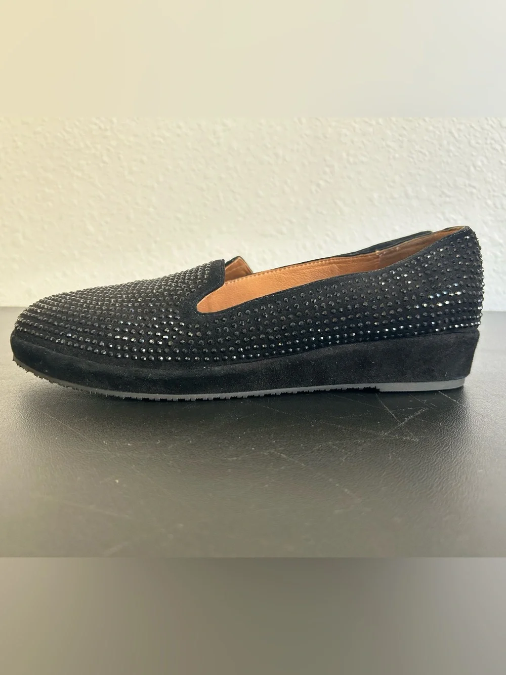 L’AMOUR DES PIEDS Size 9 1/2 Black Embellished Correze Loafers COMFORT SHOES